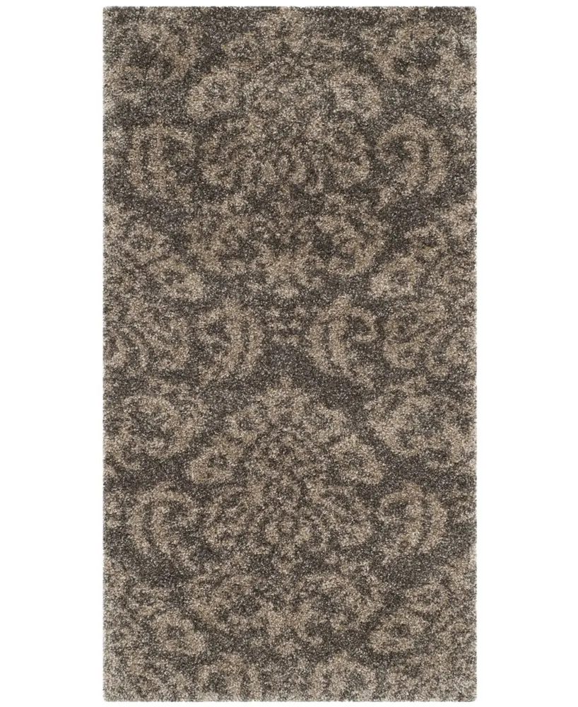 Safavieh Florida Shag SG460 Smoke and Beige 2'3" x 4' Area Rug