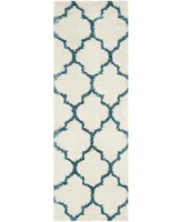 Safavieh Shag Kids SGK566 Ivory and Blue 2'3" x 9' Runner Area Rug