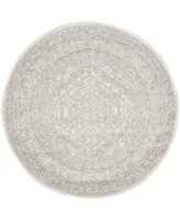 Safavieh Adirondack Ivory and Silver 6'7" x 6'7" Round Area Rug