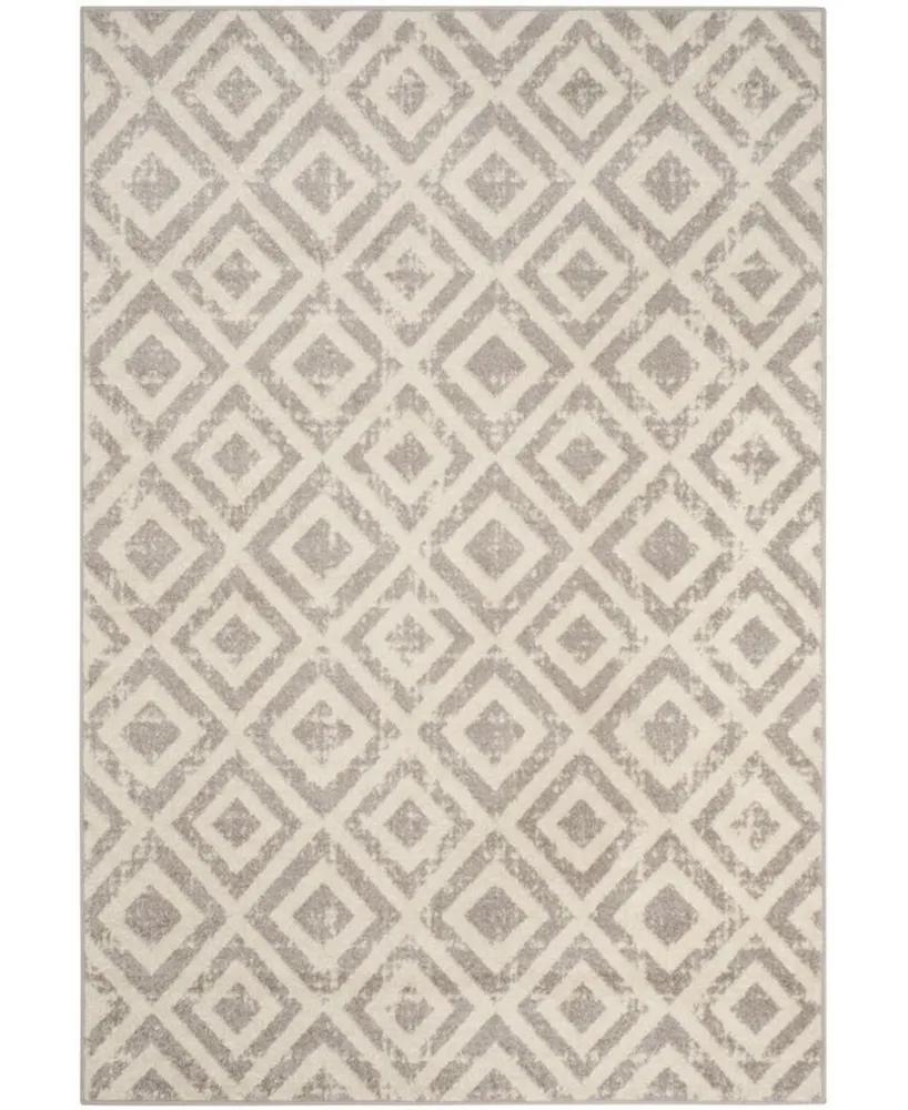 Safavieh Amsterdam AMS105 Ivory and Mauve 5'1" x 7'6" Outdoor Area Rug