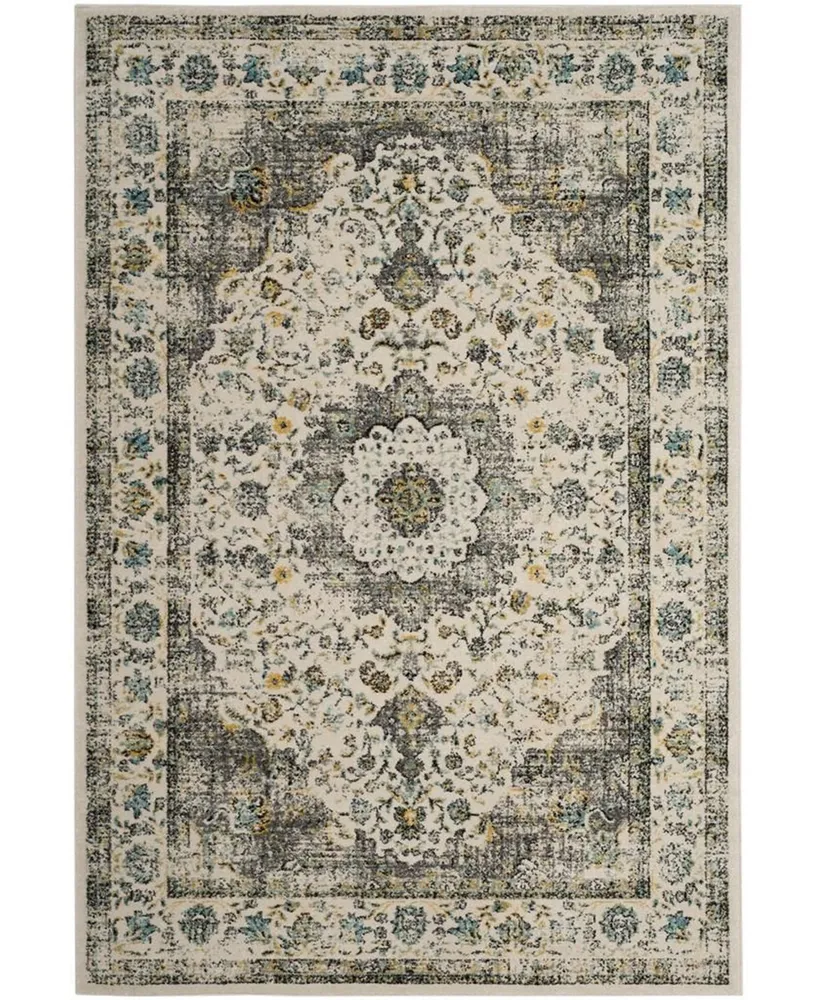 Safavieh Evoke EVK220 Gray and Gold 4' x 6' Area Rug