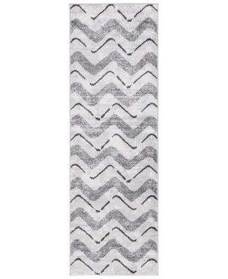 Safavieh Adirondack 121 Silver and Charcoal 2'6" x 6' Runner Area Rug