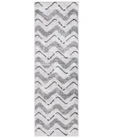 Safavieh Adirondack 121 Silver and Charcoal 2'6" x 6' Runner Area Rug