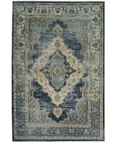 Safavieh Crystal CRS500 Blue and Yellow 6'7" x 9'2" Area Rug