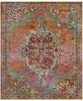 Safavieh Crystal CRS502 Orange and Light Blue 9' x 12' Area Rug