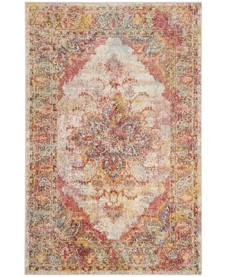 Safavieh Crystal CRS508 Cream and Rose 6'7" x 9'2" Area Rug