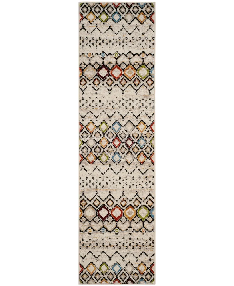 Safavieh Amsterdam Ivory and Multi 2'3" x 6' Runner Outdoor Area Rug