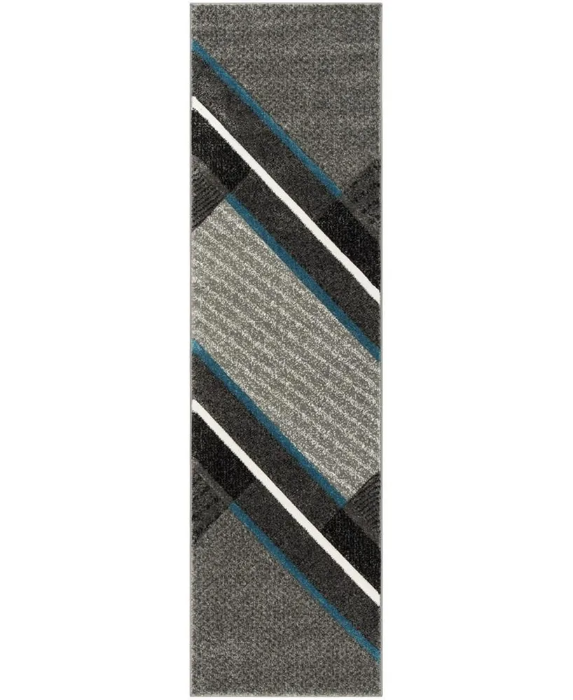 Safavieh Hollywood HLW711 Grey and Teal 2'3" x 6' Sisal Weave Runner Area Rug