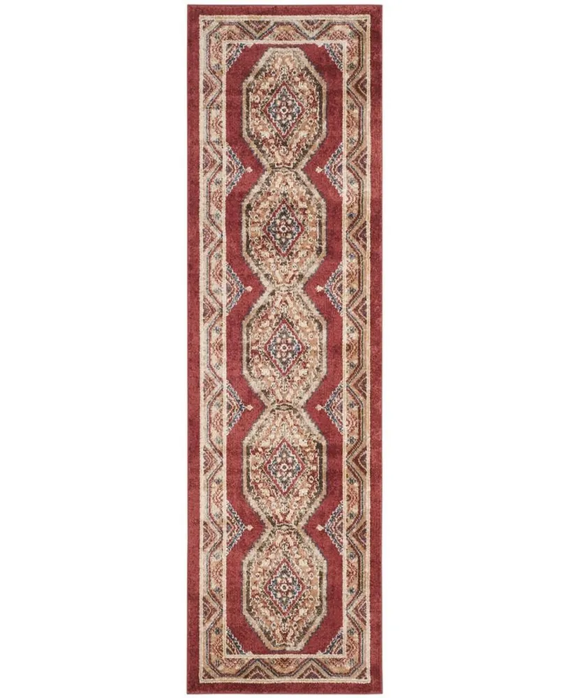 Safavieh Bijar BIJ647 Red and Rust 2'3" x 6' Runner Area Rug