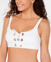 Michael Michael Kors Lace-Up Bikini Top