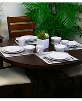 Elama Malibu Sands 16 Piece Dinnerware Set in Shell