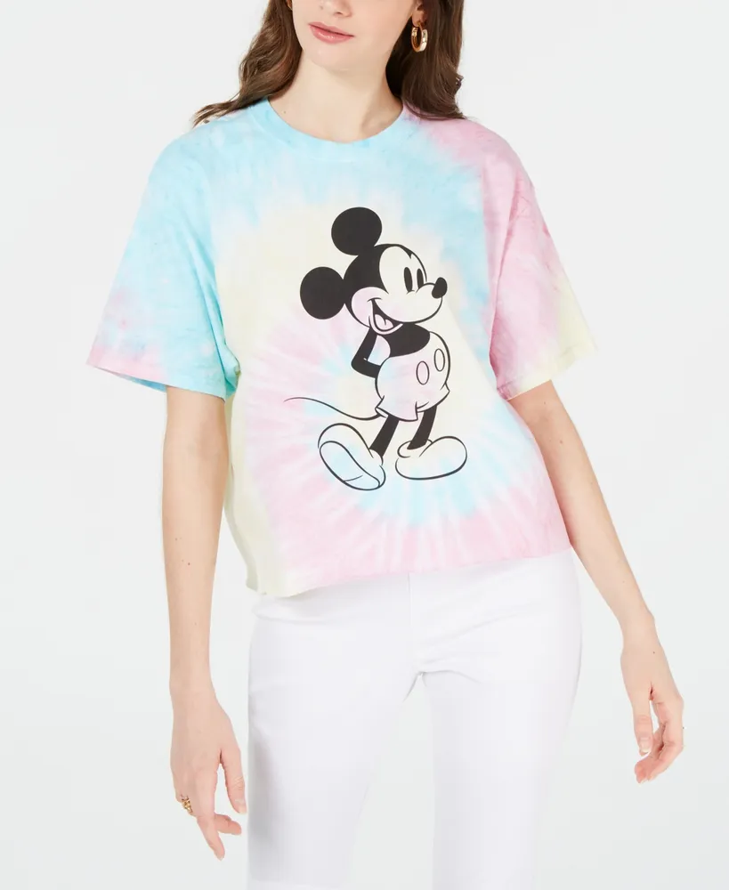 Disney Juniors' Cotton Mickey Mouse Tie-Dyed T-Shirt