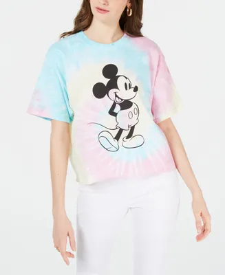 Disney Juniors' Cotton Mickey Mouse Tie-Dyed T-Shirt