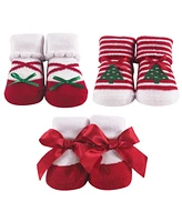 Hudson Baby Christmas Socks Gift Set, 3-Pack, 0-9 Months