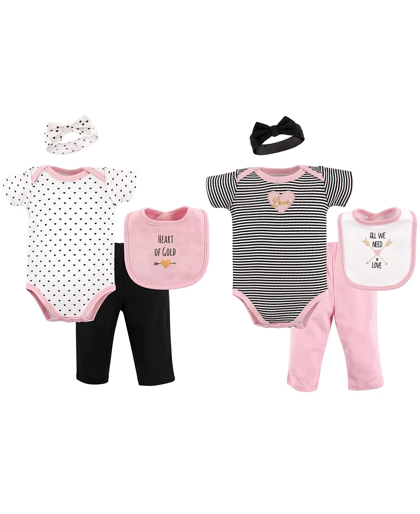 Hudson Baby Girls Layette Boxed Giftset, Sparkle, 0-6 Months