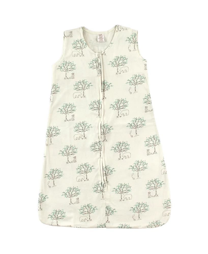 Touched by Nature Baby Boys Organic Cotton Sleeveless Wearable Sleeping Bag, Sack, Blanket, Solid Heather Gray, 0-6 Months