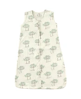 Touched by Nature Baby Boys Organic Cotton Sleeveless Wearable Sleeping Bag, Sack, Blanket, Solid Heather Gray, 0-6 Months