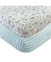 Touched by Nature Baby Cotton Crib Sheet, Forest, One Size