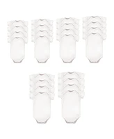 Luvable Friends Cotton Bodysuits 24pk, White, 0-24 Months