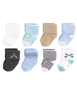 Touched by Nature Baby Boys Organic Cotton Socks, Charcoal, 6-12 Months