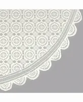 Vintage Polyester Lace Tablecloth 63" Round