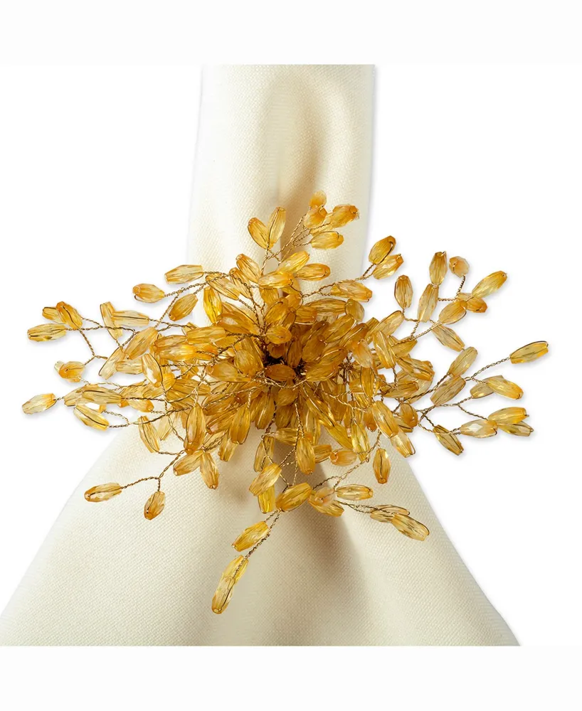 Beaded Burst Napkin Ring, Set of 6