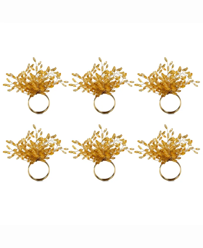 Beaded Burst Napkin Ring, Set of 6