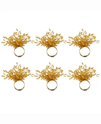 Beaded Burst Napkin Ring, Set of 6