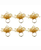 Beaded Burst Napkin Ring, Set of 6