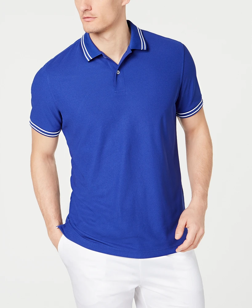 Club Room Men's Performance Stripe Polo, Created for Macy's