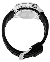 Seiko Men's Chronograph Black Silicone Strap Watch 43.9mm