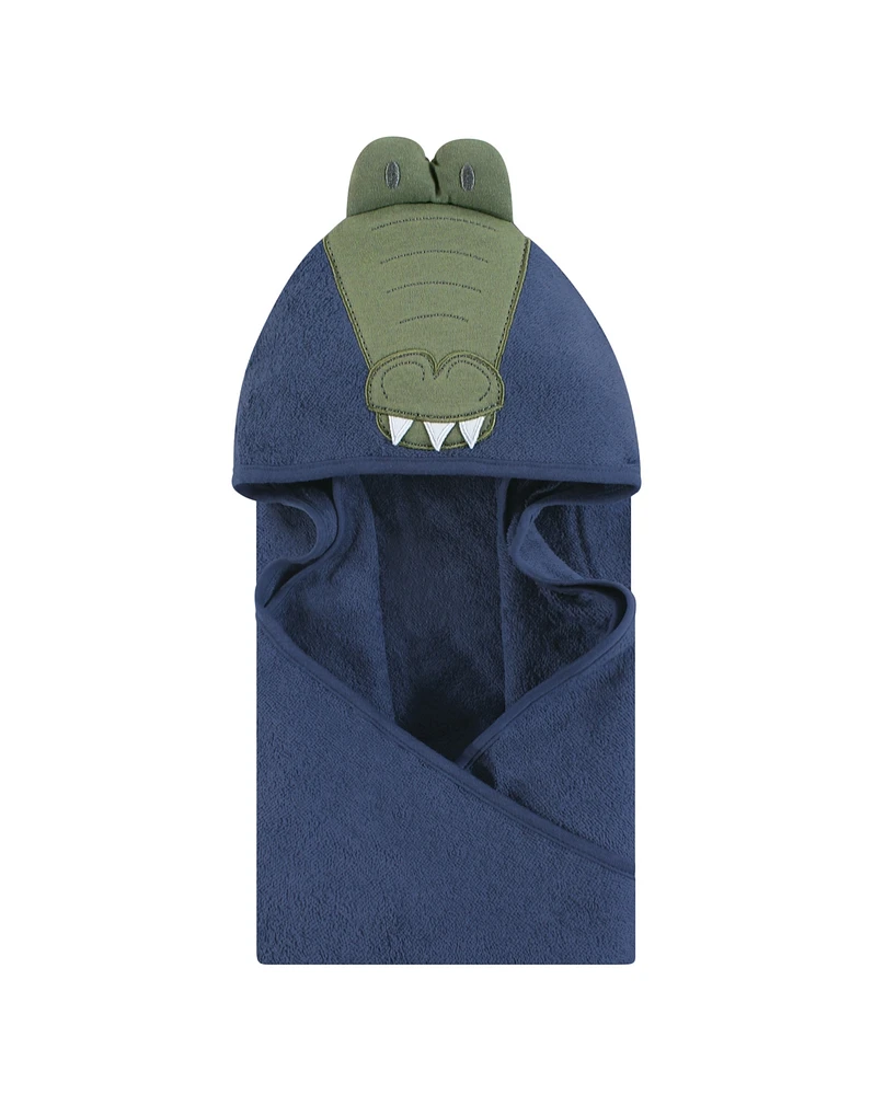 Hudson Baby Infant Boy Cotton Animal Face Hooded Towel