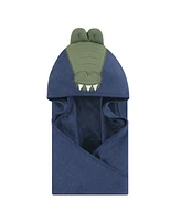 Hudson Baby Infant Boy Cotton Animal Face Hooded Towel