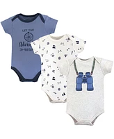 Little Treasure Baby Boy Cotton Bodysuits 3pk, Binoculars, 18-24 Months