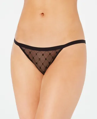 Dkny Monogram Mesh String Bikini Underwear DK5030