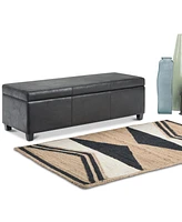 Avalon Contemporary Rectangle Storage Ottoman Bench