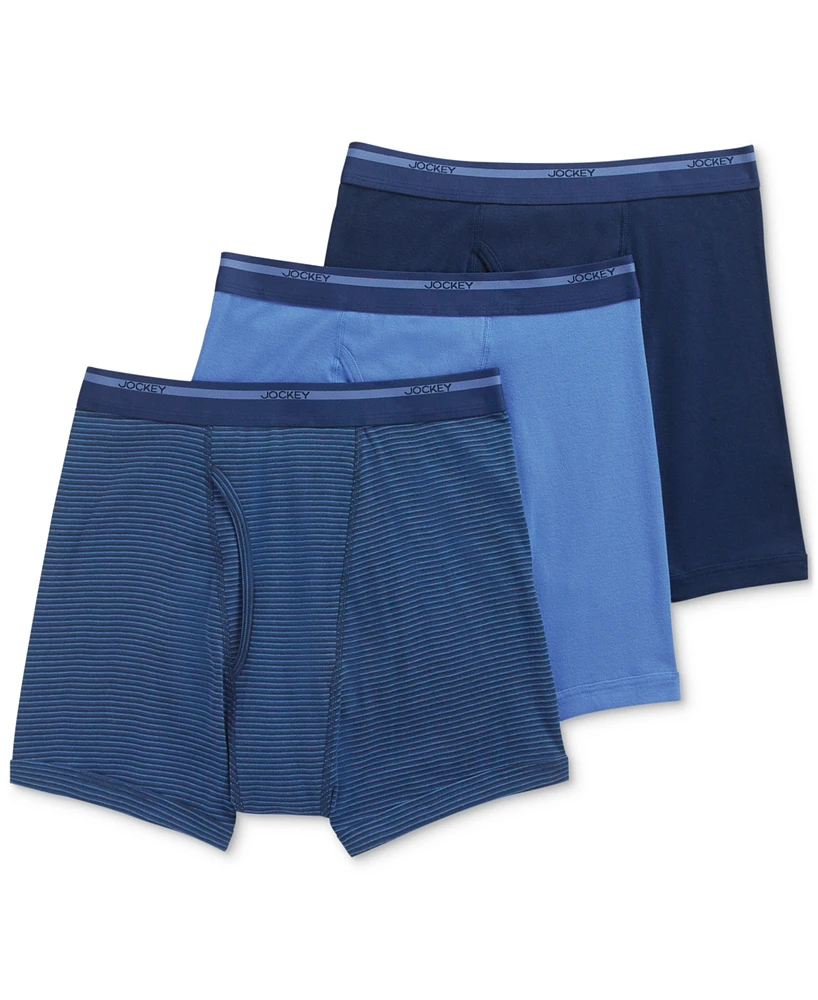 Jockey Men's Classic 3 Pack Cotton Boxer Briefs