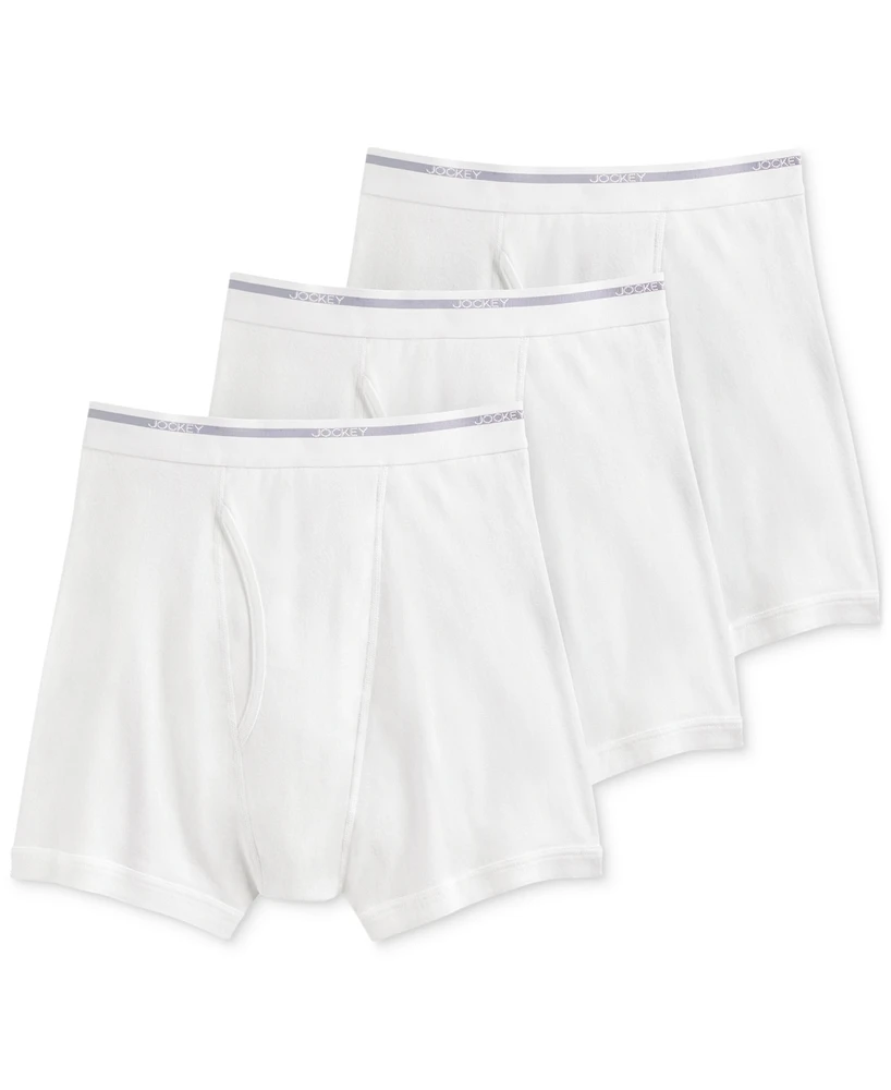 Jockey Men's Classic 3 Pack Cotton Boxer Briefs