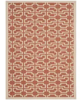 Safavieh Courtyard CY6015 Terracotta and Beige 5'3" x 7'7" Outdoor Area Rug