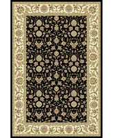 Safavieh Lyndhurst LNH316 Black and Ivory 5'3" x 7'6" Area Rug