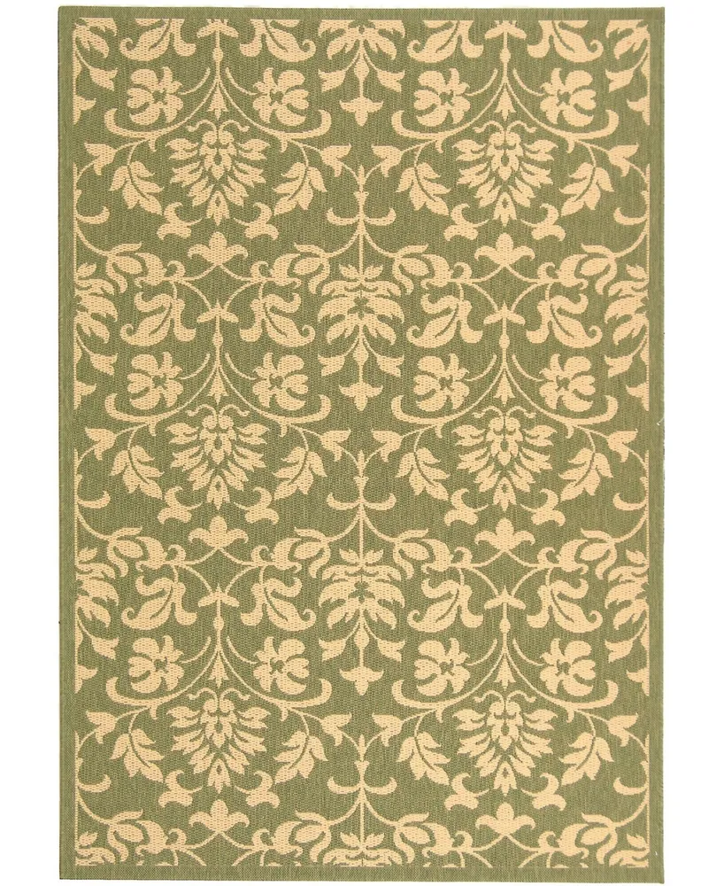 Safavieh Courtyard CY3416 Olive and Natural 8' x 11' Sisal Weave Outdoor Area Rug
