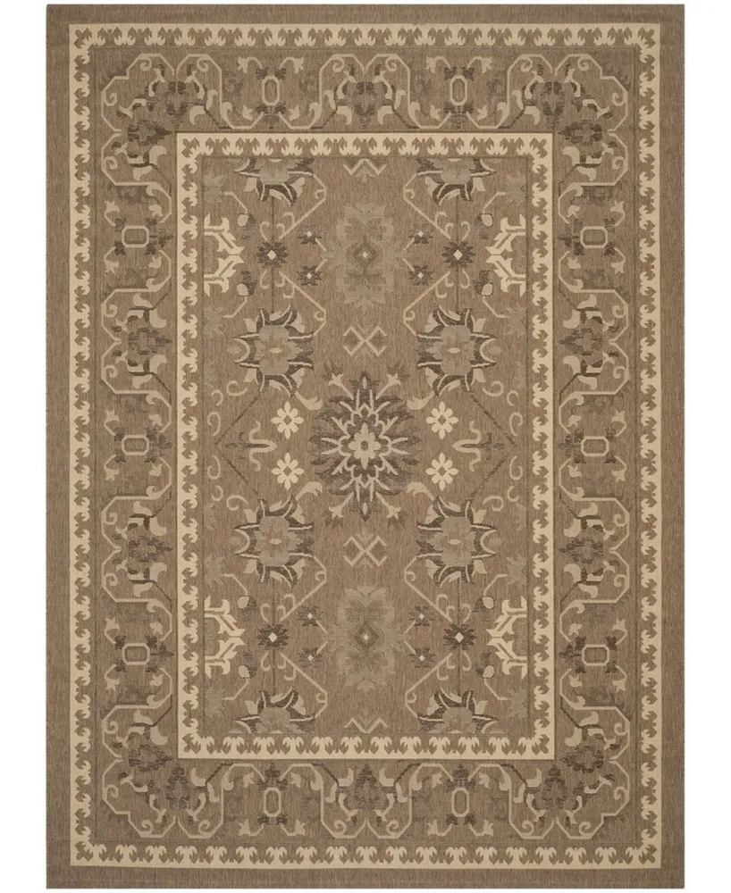 Safavieh Courtyard CY6727 Brown and Creme 8' x 11' Sisal Weave Outdoor Area Rug