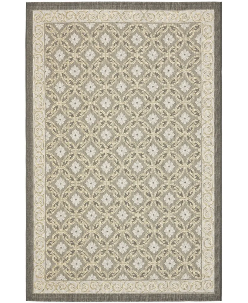 Safavieh Courtyard CY7810 Anthracite and Light Gray 6'7" x 9'6" Outdoor Area Rug