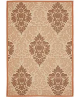 Safavieh Courtyard CY7133 Cream and Terracotta 4' x 5'7" Outdoor Area Rug