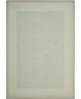 Safavieh Courtyard CY6108 Aqua and Cream 4' x 5'7" Outdoor Area Rug