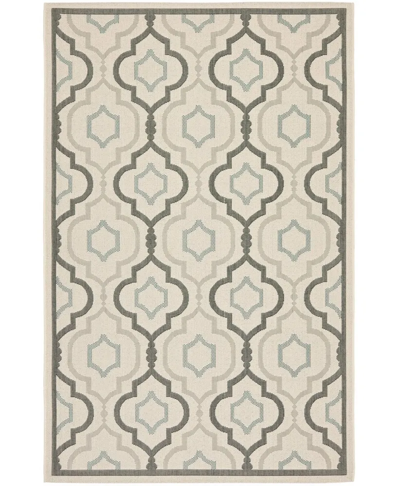 Safavieh Courtyard CY7938 Beige and Dark Beige 4' x 5'7" Outdoor Area Rug