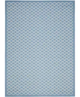 Safavieh Courtyard CY6919 Blue and Beige 8' x 11' Sisal Weave Outdoor Area Rug