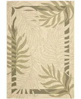 Safavieh Courtyard CY7836 Cream and Green 5'3" x 7'7" Outdoor Area Rug