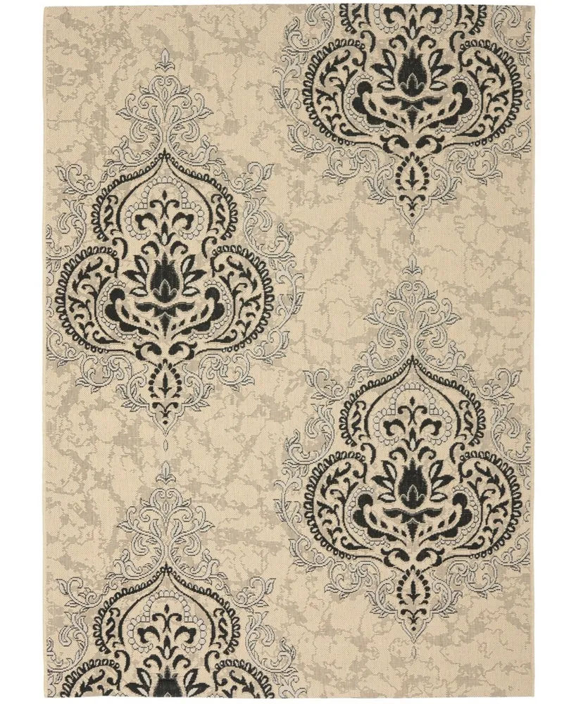 Safavieh Courtyard CY7926 Creme and Black 8' x 11' Outdoor Area Rug