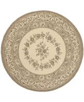 Safavieh Courtyard CY7208 Creme and Brown 6'7" x 6'7" Sisal Weave Round Outdoor Area Rug